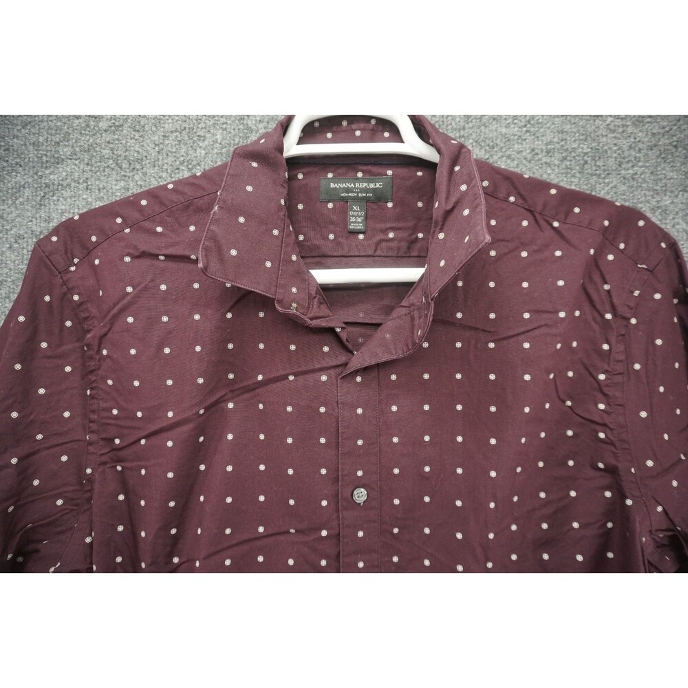 Banana Republic Button Up Shirt Mens XL Non Iron Slim Fit Long Sleeve